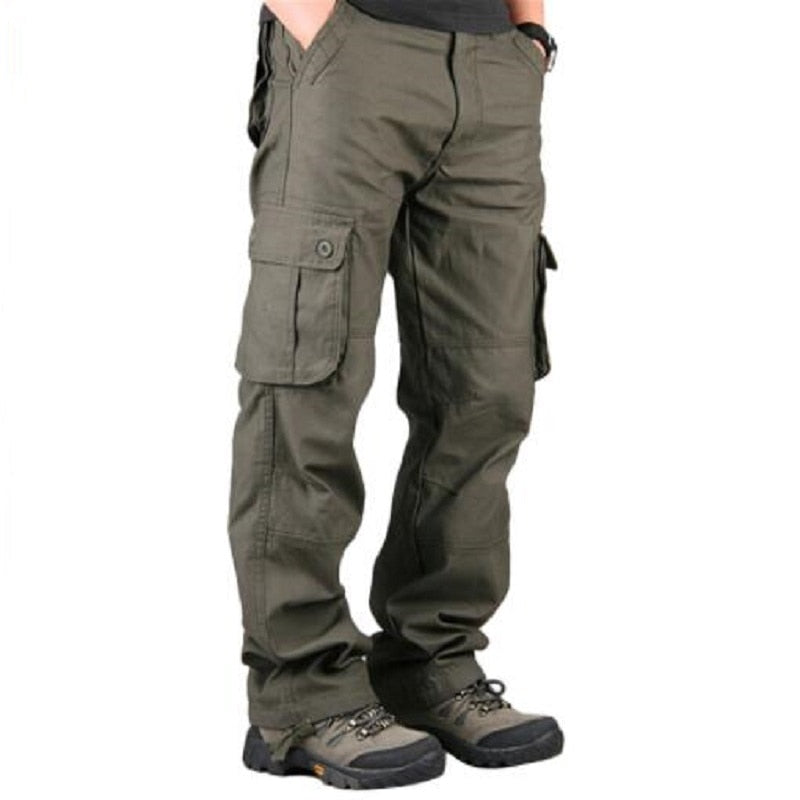 Pantalon Cargo Homme 6 Poches - Coton Respirant, Coupe Droite, Bas Ajustables, Idéal Randonnée Et Quotidien - 11