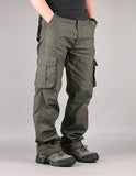 Men's Cargo Pants Casual Multi Pockets Military Tactical Pants Men Outerwear Army Straight Slacks Long Trousers Men Clothes