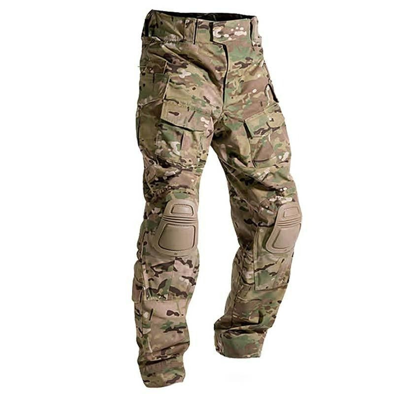Multicam Camouflage Military Tactical Pants Army Uniform Trouser Hiking Pants Paintball Combat Cargo Pants With Knee Pads