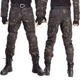 Multicam Camouflage Military Tactical Pants Army Uniform Trouser Hiking Pants Paintball Combat Cargo Pants With Knee Pads