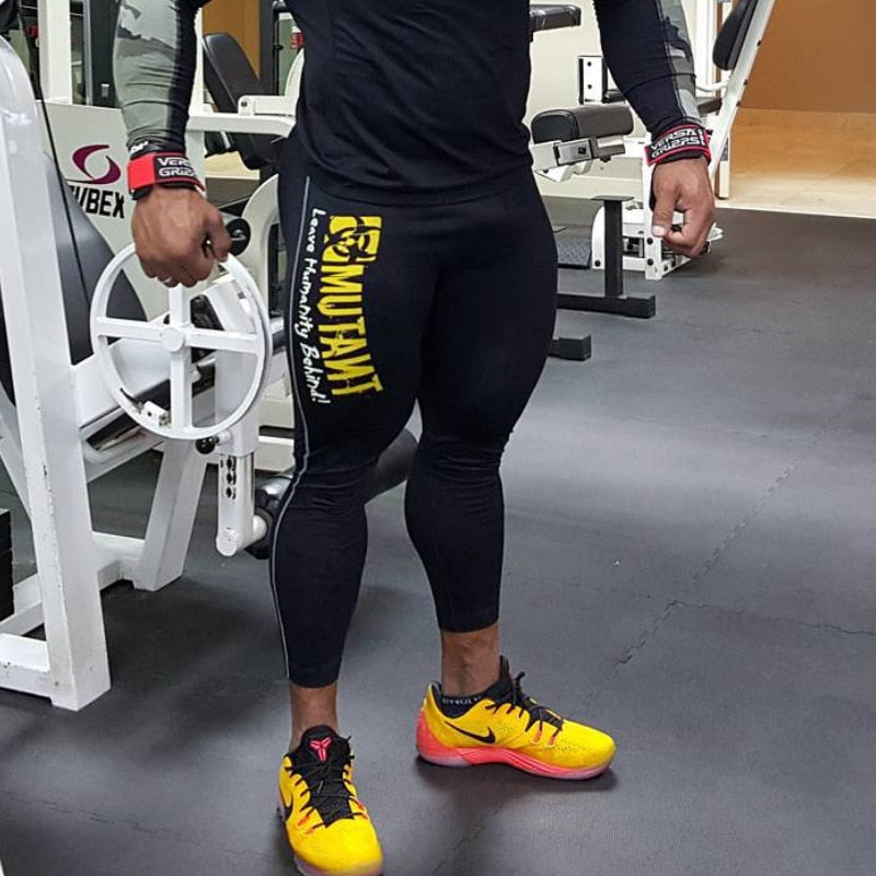 Men Leggings Skinny Pants Man Gyms Fitness Workout Muscle Bodybuilding Trousers Male Joggers Sportswear