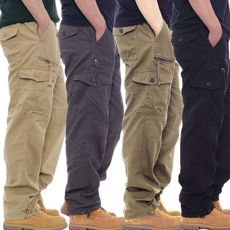 Cotton Cargo Pants Men Overalls Army Military Style Tactical Workout S –  Yageshark