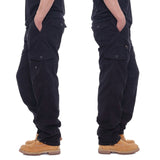 Cotton Cargo Pants Men Overalls Army Military Style Tactical Workout Straight Trousers Outwear Casual Multi Pocket Baggy Pants