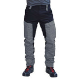 Men's Colorblock Trousers Slim Sports Pants Fashion Casual Pants Multi-pocket Overalls with Zipper