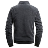 2021 New Plus Cotton Mens Jackets Stand Collar Simple Casual Men's Jacket Solid Color Warm Long Sleeve