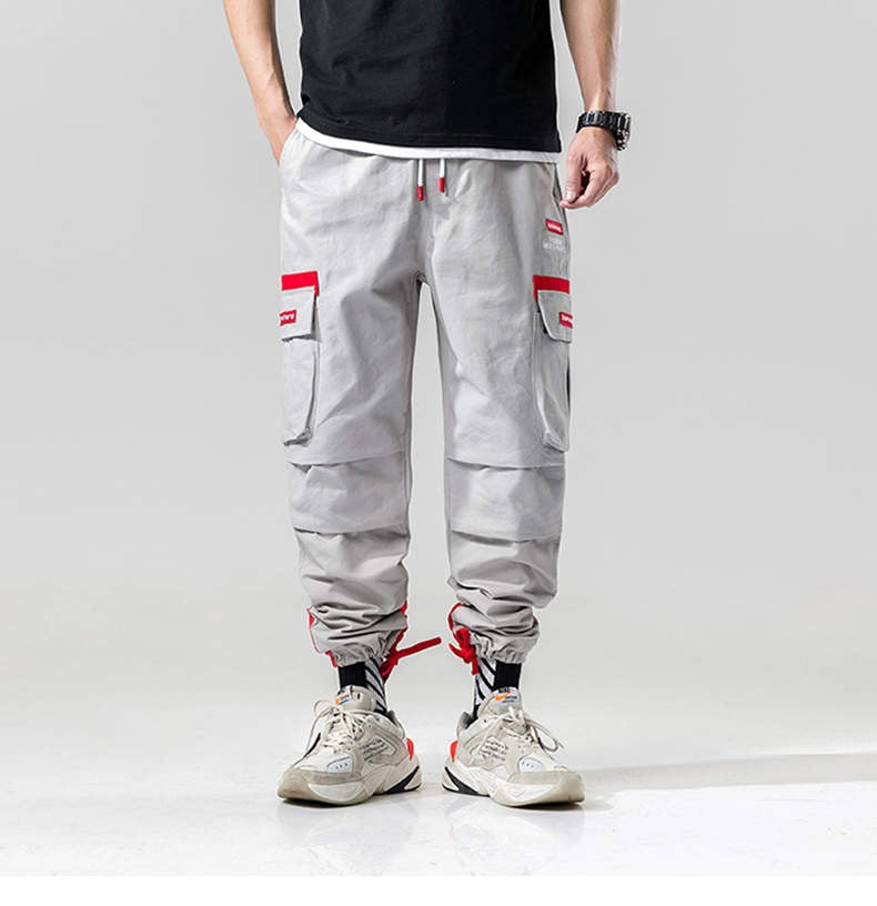 Hip Hop Harem Cargo Pants Men 2021 Side Pockets Trousers Joggers Streetwear Male Fashion Casual Sweatpants Jogger Men