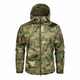 Men's Military Camouflage Fleece Jacket Shark Skin Soft Shell Military Tactical Jacket Male Camouflage Windbreakers 5XL