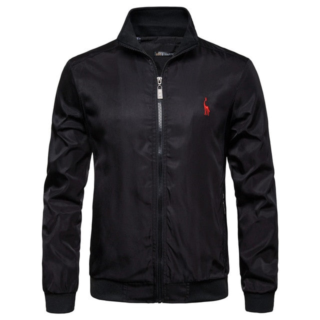 2021 New Autumn Winter Stand Colar Zipper Men Streetwear Bomber Jacket Windbreaker Mens Basic Jackets