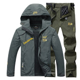 Suit Men Spring Autumn Thin Fishing Clothing Hooded Sports Hiking Fishing Jacket Outdoor Clothes Fishing Wear