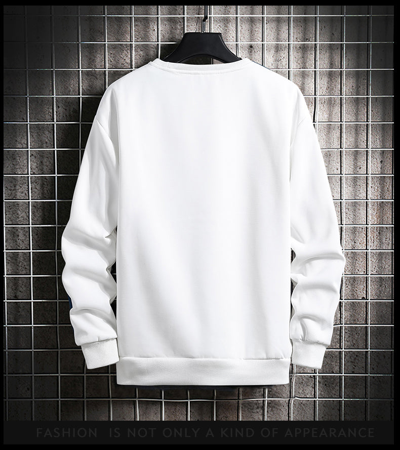 Long Sleeve Harajuku Sweatshirts Men 2021 New Fashion 6 Color Hoodie Mens Casual O-Neck Patchwork Sweatshirt for Young Men