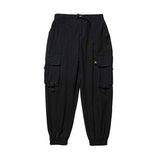 Prowow 2021 Spring Autumn New Men Hip-Hop Style Sports Pants Black Harem Overalls with Multi-pocket Ribbon Casual Streetwear