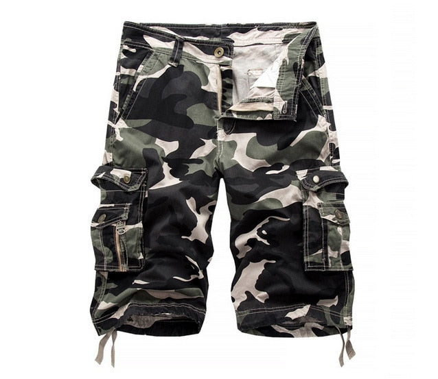 2021 Summer New Mens Casual Trouers Beach Shorts Camouflage Cargo Male Loose Work Man Military Short Pants OverSize 29-40