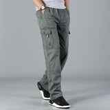 Summer Men cargo pants pocket zipper out door big size pants simple 6XL 7XL 8XL army green pants Straight trousers loose gray 48