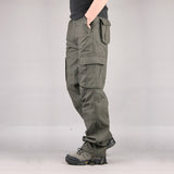 New 2020 Cargo Pants Men Casual Multi Pockets Military Tactical Cotton Trousers Overalls Streetwear Army Straight Slacks Pants