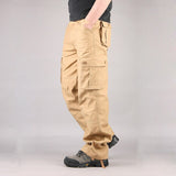 New 2020 Cargo Pants Men Casual Multi Pockets Military Tactical Cotton Trousers Overalls Streetwear Army Straight Slacks Pants