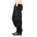 Men's Cargo Pants Overalls Casual Cotton Multi Pockets Tactical Military Pants Spring Autumn Army Straight Slacks Loose Trousers