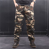 Mens Cargo Pants Casual Military Camouflage Army Clothing Plus Size Loose Multi-pocket Overalls Joggers Hip Hop Homme Trousers