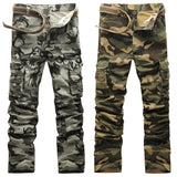 High Quality Mens Cargo Pants Camouflage Multifunctional Casual Trousers Cotton Straight Overalls Men Military Jogger Pants Men