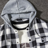 Shirt Hoodie Women Men's Oversieze Autumn Fashion Casual Plaid Shirts Long Sleeve Pullover Shirt Top Hooded chemise camisa c50